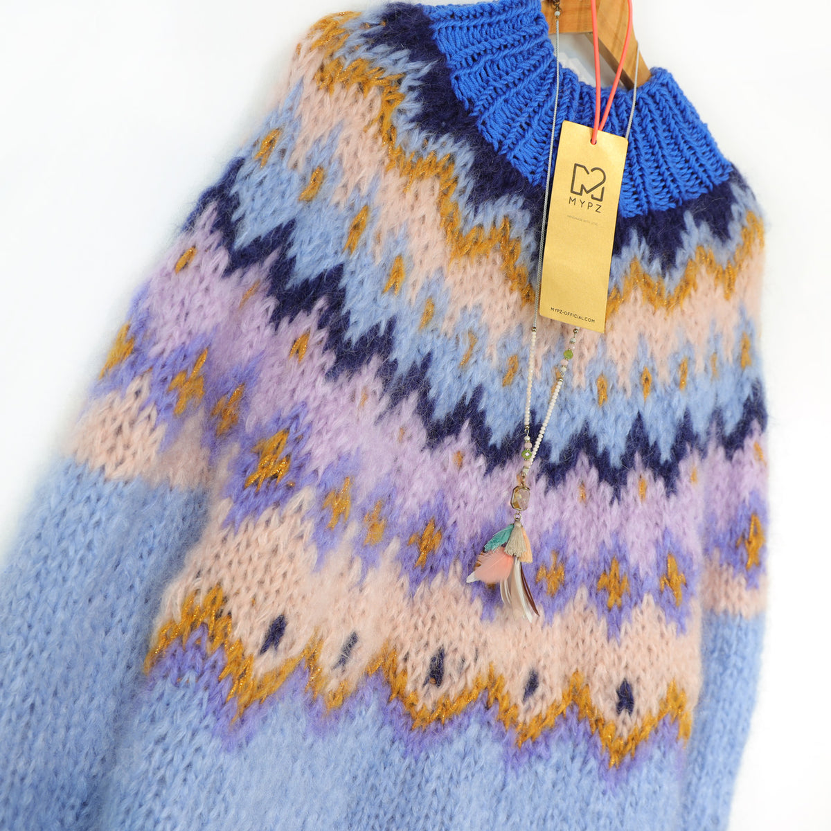 Knitting Kit – MYPZ Chunky Topdown Mohair Pullover Blueberry No.12 (ENG-DE-NL-ES-FR-IT-DA-SV-NO)