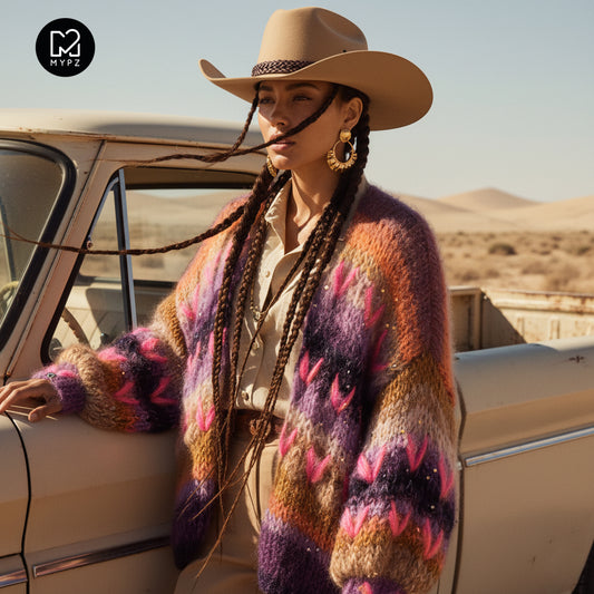 Breipatroon – MYPZ Chunky Mohair Cardigan Boho Firefly No.15 (ENG-NL-DE)