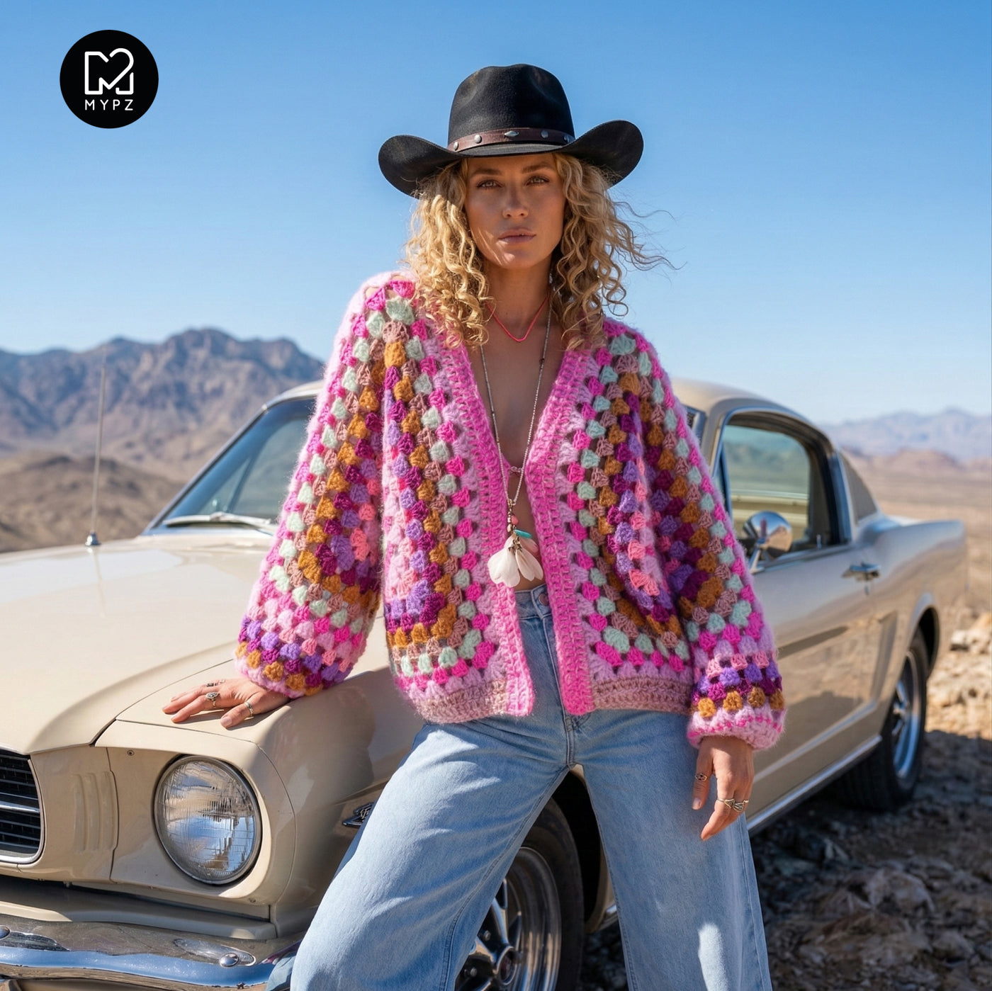 Haakpatroon - MYPZ Hexagon vest Violet Pop (ENG-NL-DE)