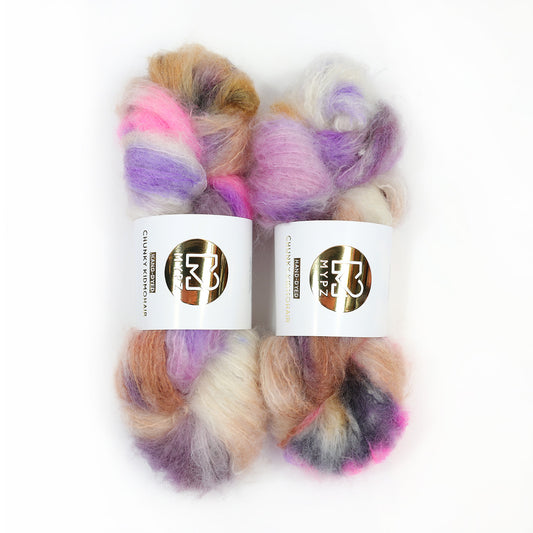 MYPZ Chunky kidmohair DK – handgeverfd Funky Caramel