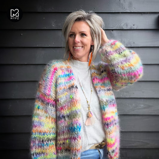 Breipakket – MYPZ Chunky Mohair vest Scrap No.15 (ENG-NL-ES)