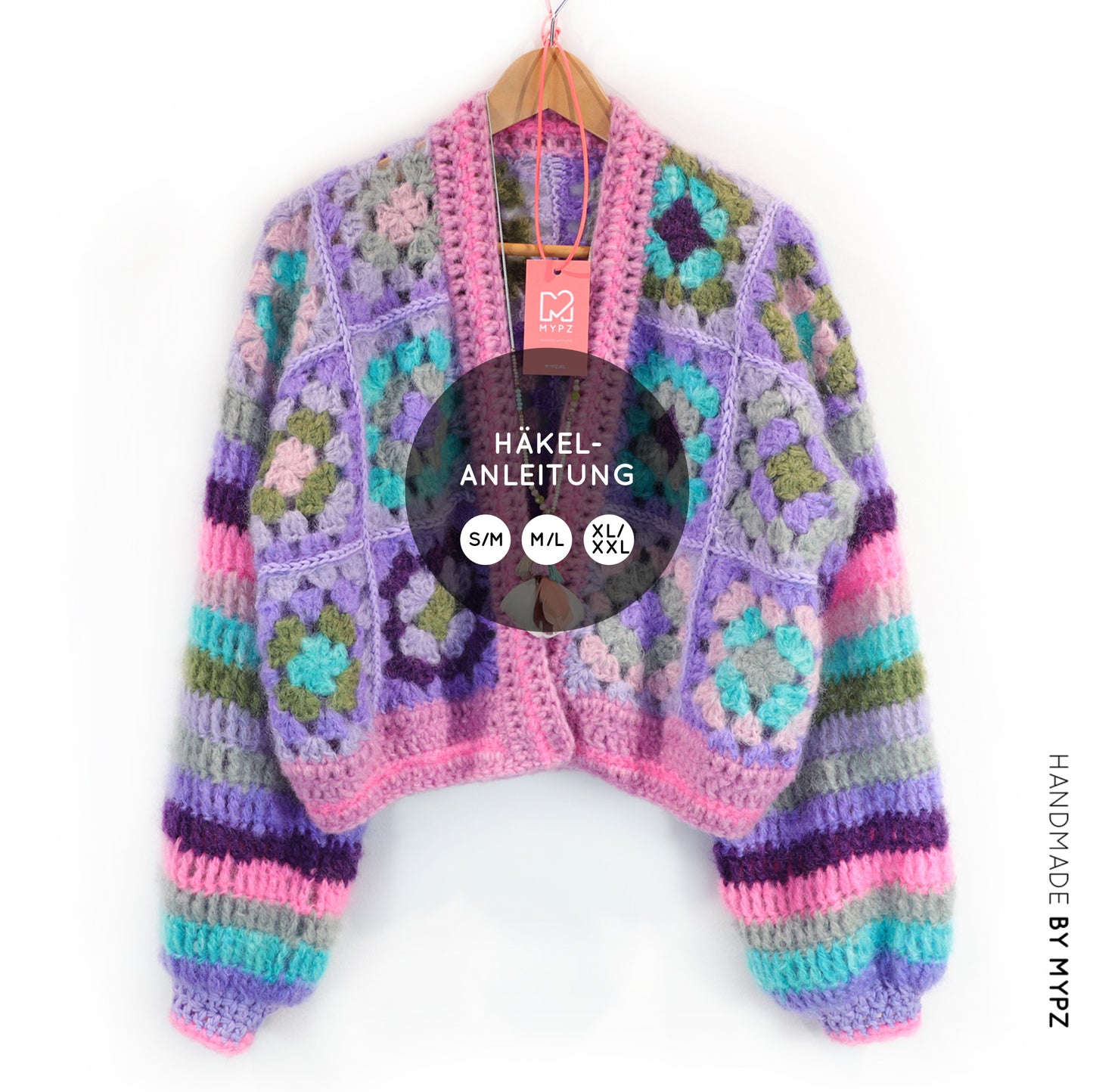 Haakpatroon - MYPZ Granny square Mohair vest Purple-Candy (ENG-NL-DE)