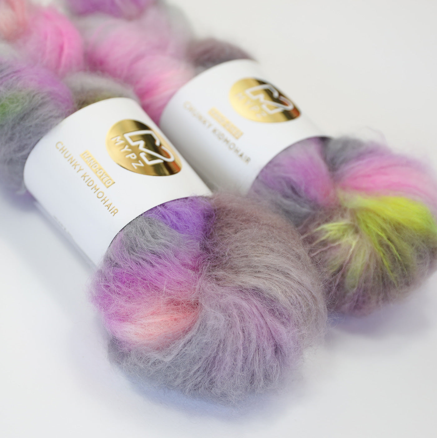 MYPZ Chunky kidmohair Dk – handgeverfd BlaBla
