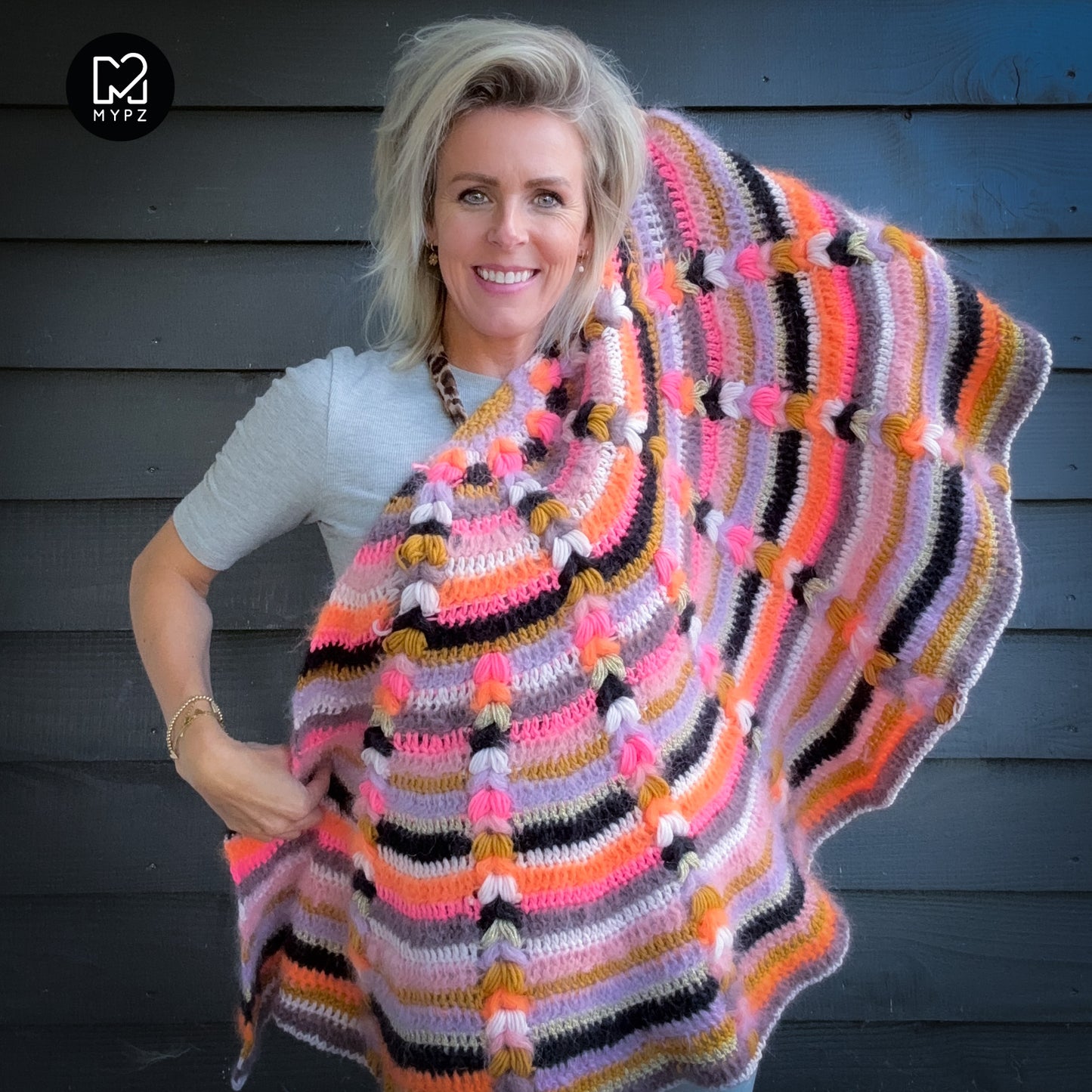 Kit de crochet - MYPZ châle bohème (ENG-NL-DE-FR-ES)