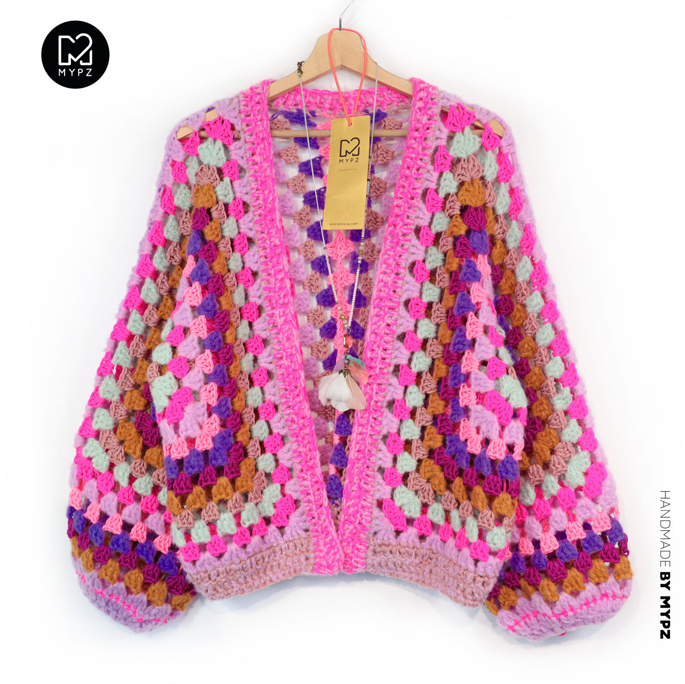 Haakpakket - MYPZ Hexagon Cardigan Violet Pop (ENG-NL-DE)