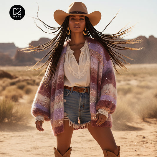 Breipatroon – Chunky Mohair Cardigan Whisper Rose No.12 (ENG-NL-DE)