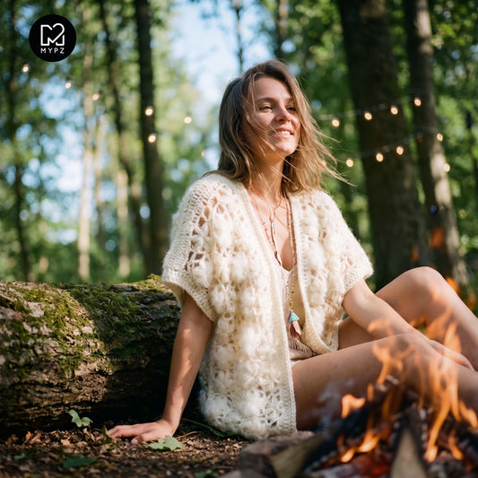 Modèle de crochet – MYPZ cardigan Wildflower shades of White (ENG-NL-DE-FR-ES)