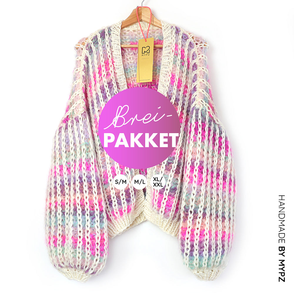 Breipakket – MYPZ Chunky Mohair Rib Vest Dusty-Pink No.12 (ENG-NL)