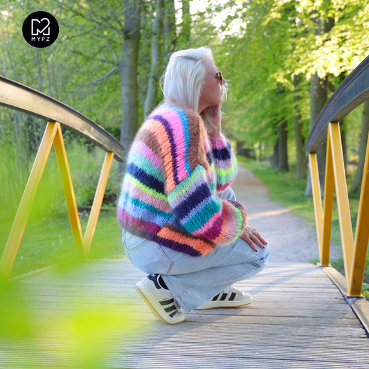 Breipatroon – Chunky Mohair Vest Rainbow Medley No.12 (ENG-NL-DE)