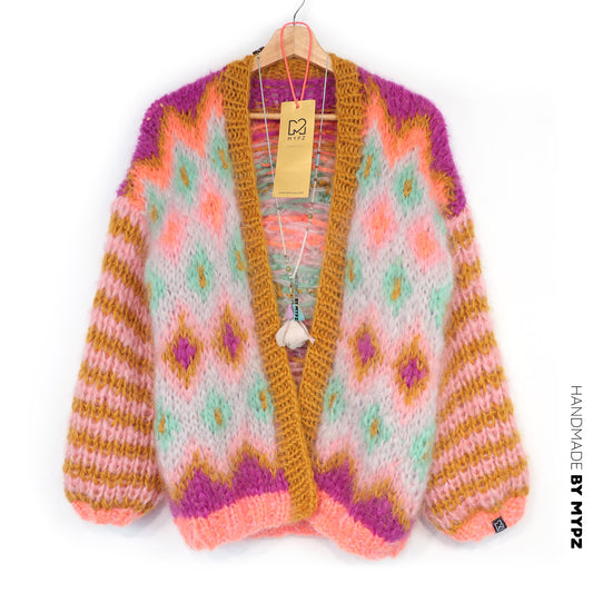 Breipakket - Chunky mohair vest Flora nr.12 (ENG-DE-NL-ES-FR-IT-DA-SV-NO)