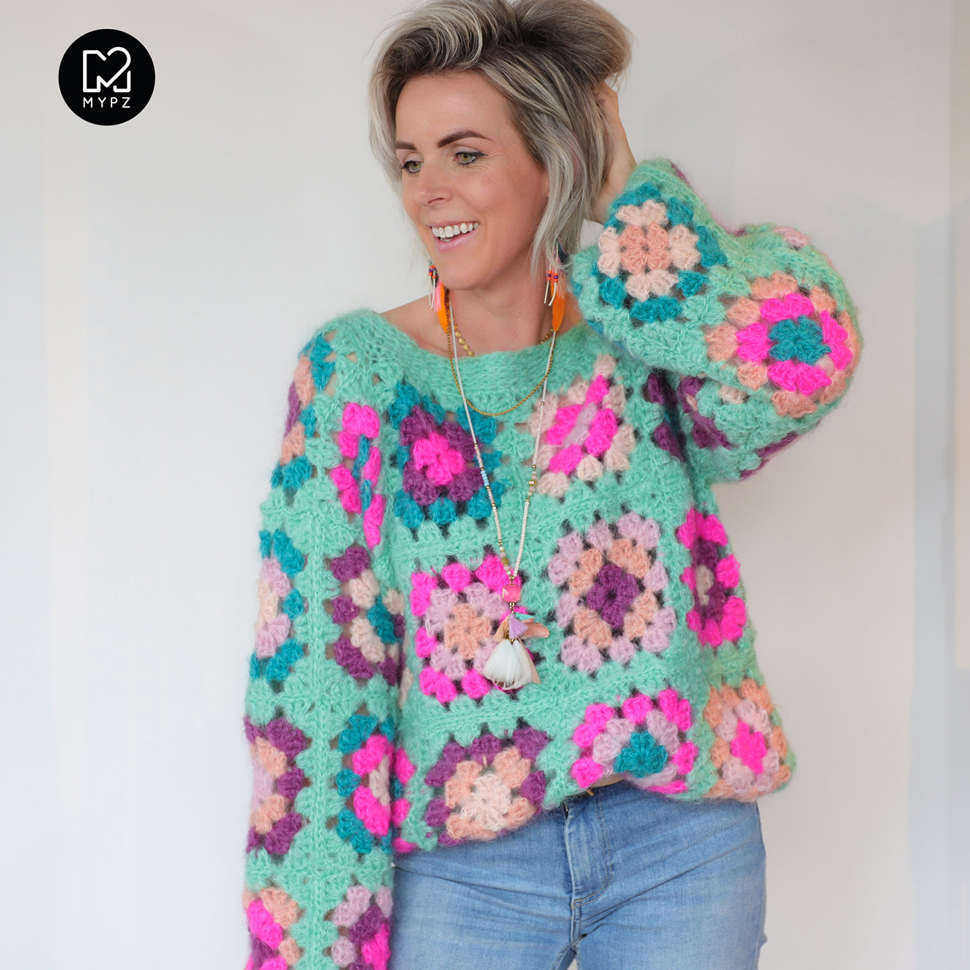 Design your own kit - Haakpakket MYPZ Granny square Mohair trui (ENG-NL)