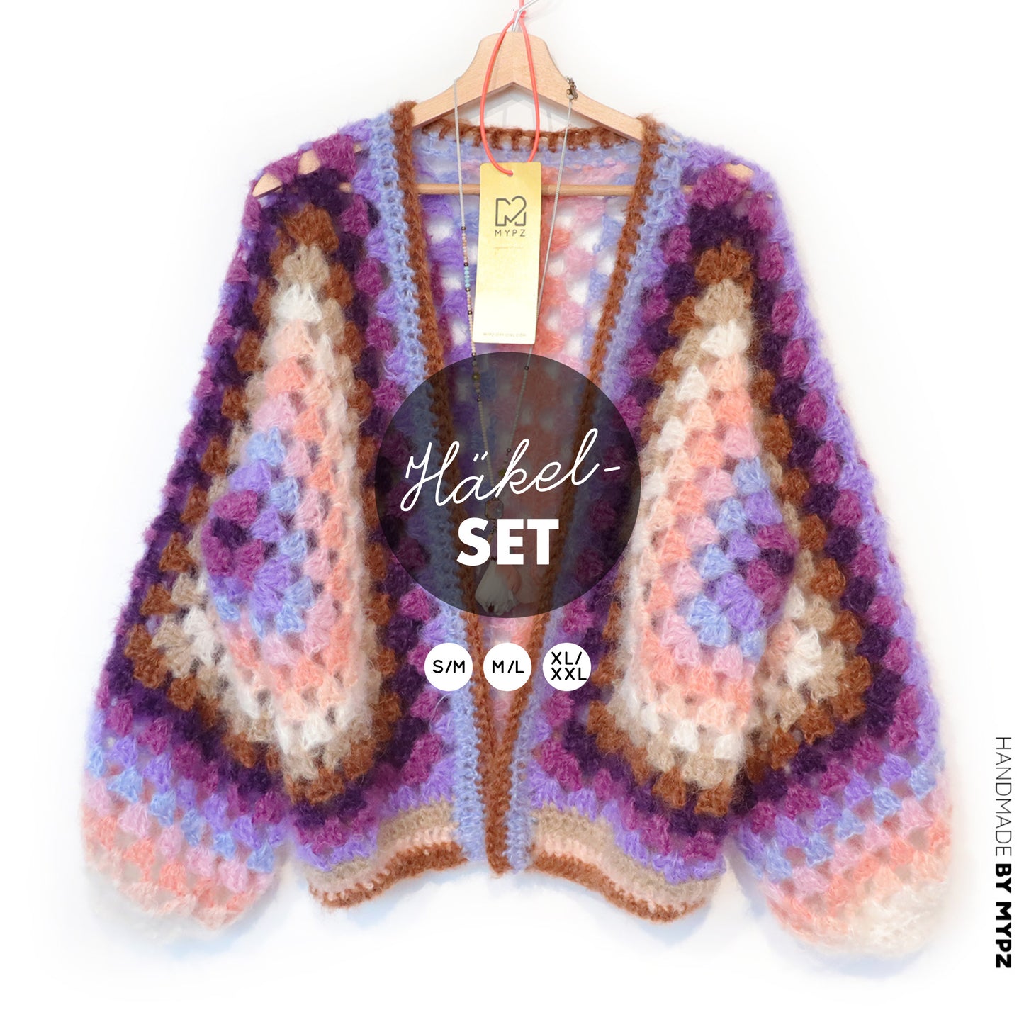 Crochet kit - MYPZ Hexagon Cardigan Elise (ENG-NL-DE)