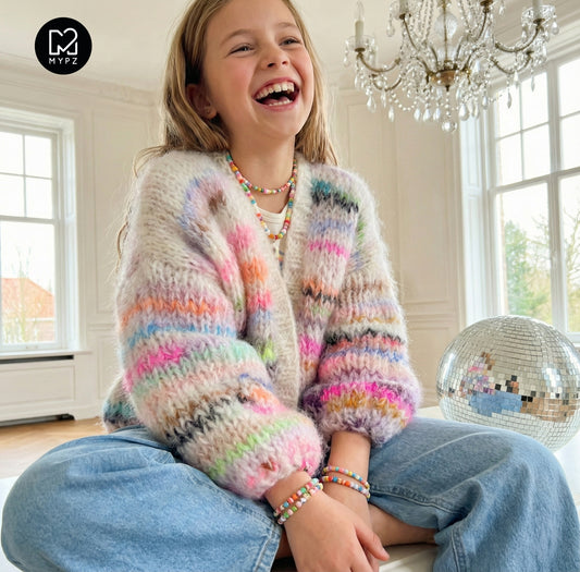 Breipatroon – MYPZ Chunky Mohair Cardigan Scrap Yarn No12 (ENG-NL-DE)