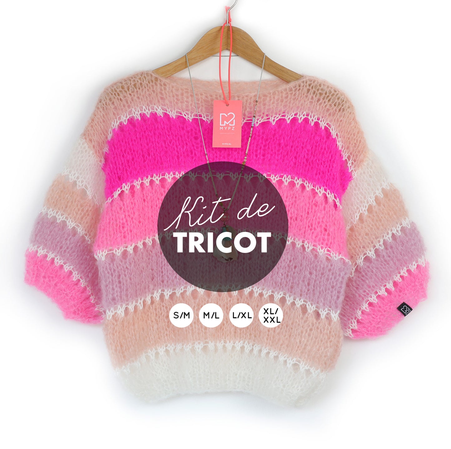 Kit de tricot – MYPZ Basic Light Mohair Top Marina No10 (ENG-NL-DE-FR)