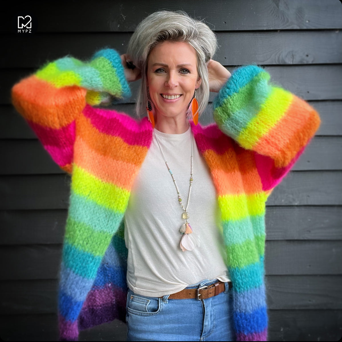 Patron de tricot – MYPZ Gilet Light Mohair Bowie No10 (ENG-DE-NL-ES-FR-IT-DA-SV-NO)