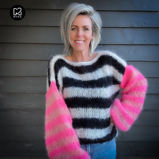 Knitting Kit – MYPZ Basic Light Mohair Pullover Melon-Candy no10 (ENG-NL-DE)