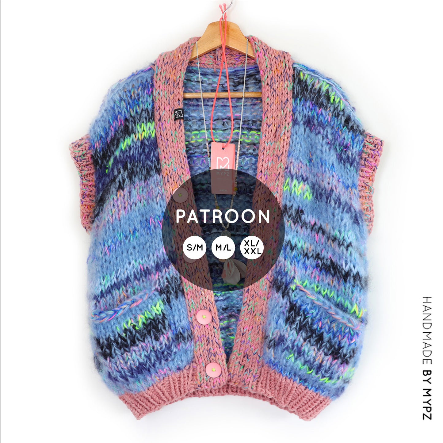 Breipatroon – Chunky Bodywarmer Jeans No.12 (ENG-NL)