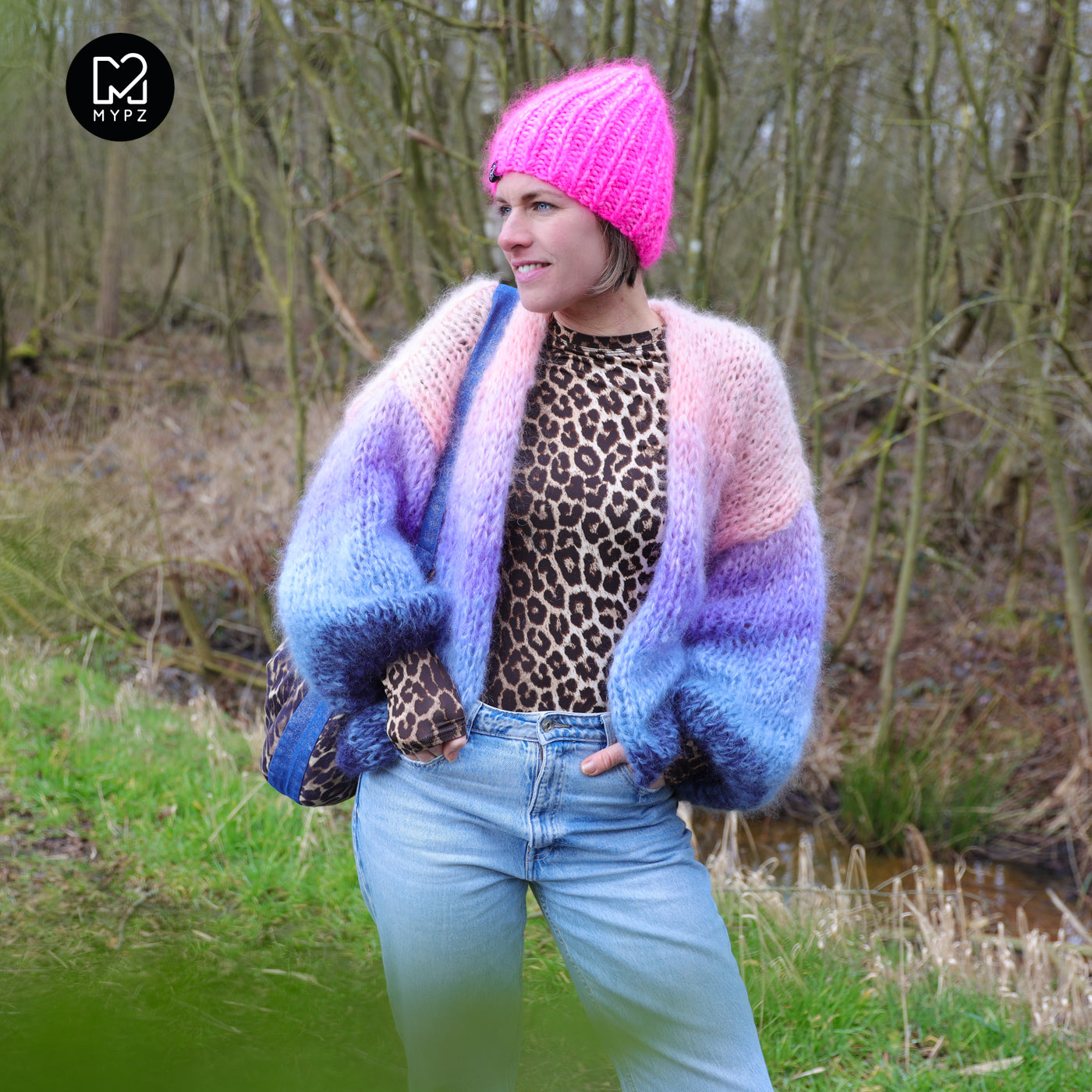 Knitting Kit – MYPZ Chunky Mohair Cardigan Blue Sky No.15 (ENG-NL-DE-FR-ES)