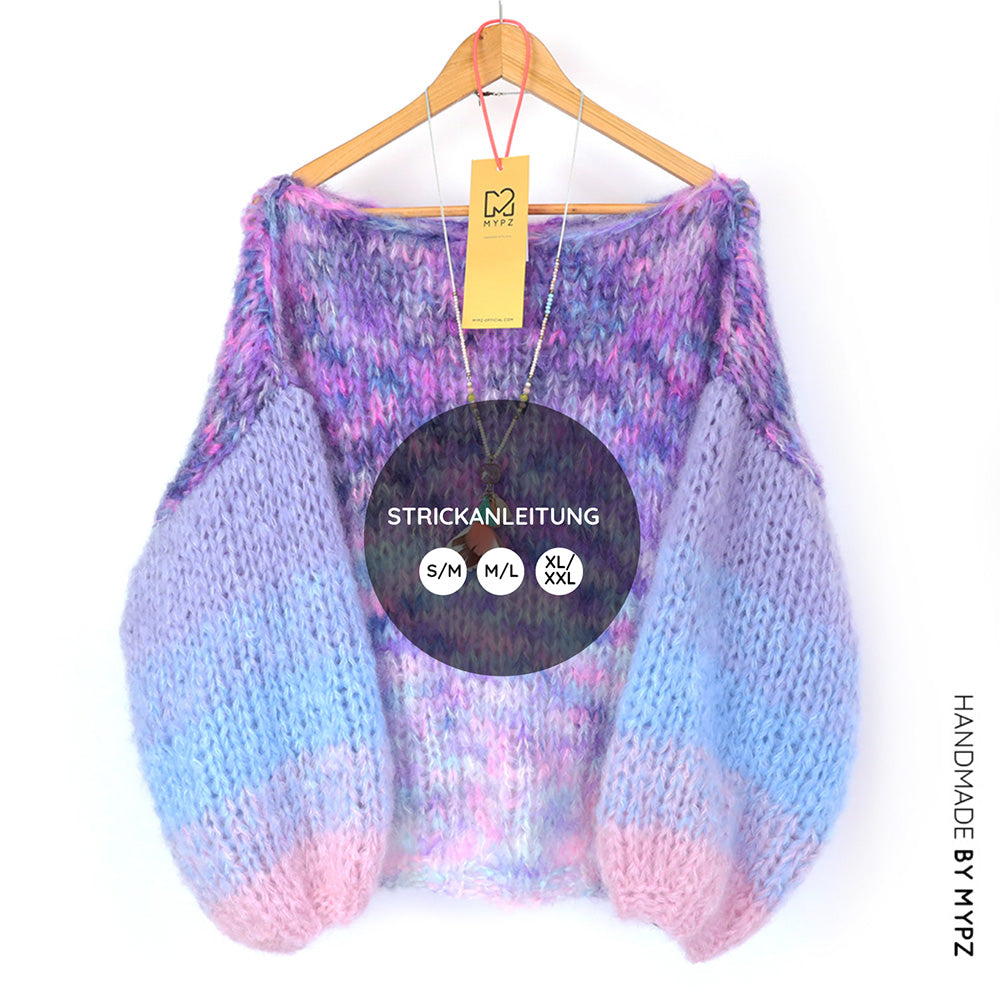 Breipatroon - MYPZ Basic Chunky Mohair Trui Heliotrope No15 (NL-ENG-DE)