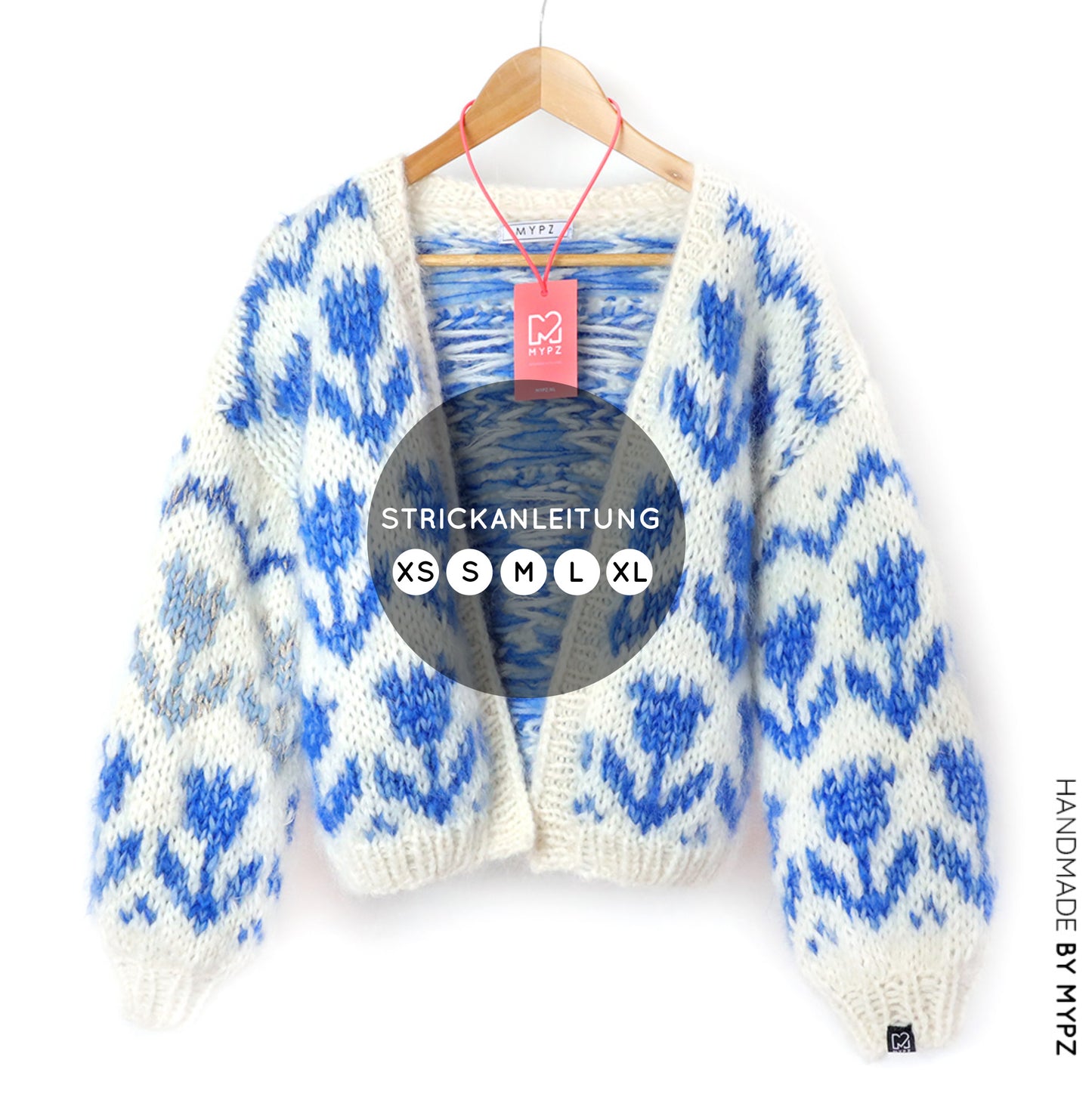 Breipatroon – MYPZ Chunky Bomber vest Tulpen Blauw No.9 (ENG-NL)