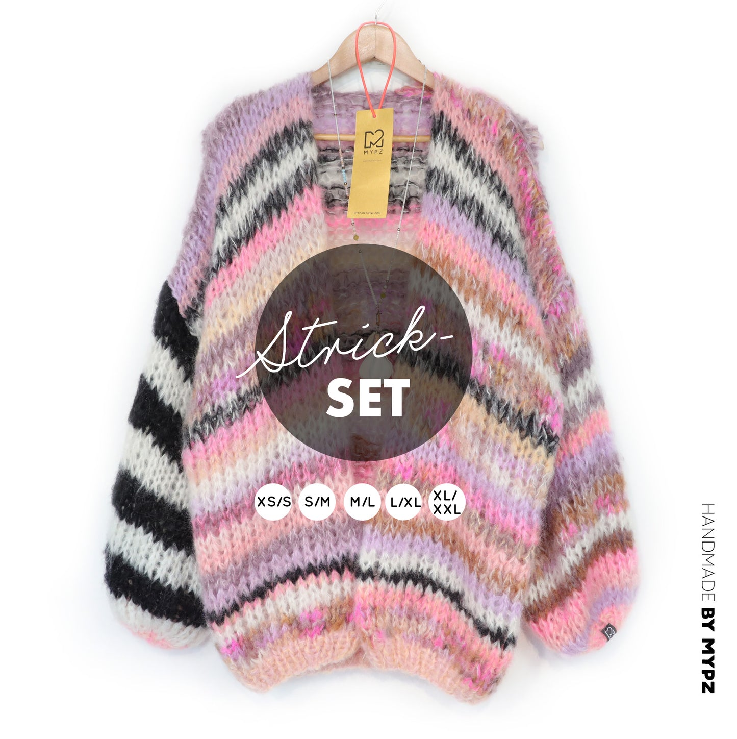 Breipakket – MYPZ Chunky Mohair Cardigan Funky Caramel No.15 (ENG-NL-DE)