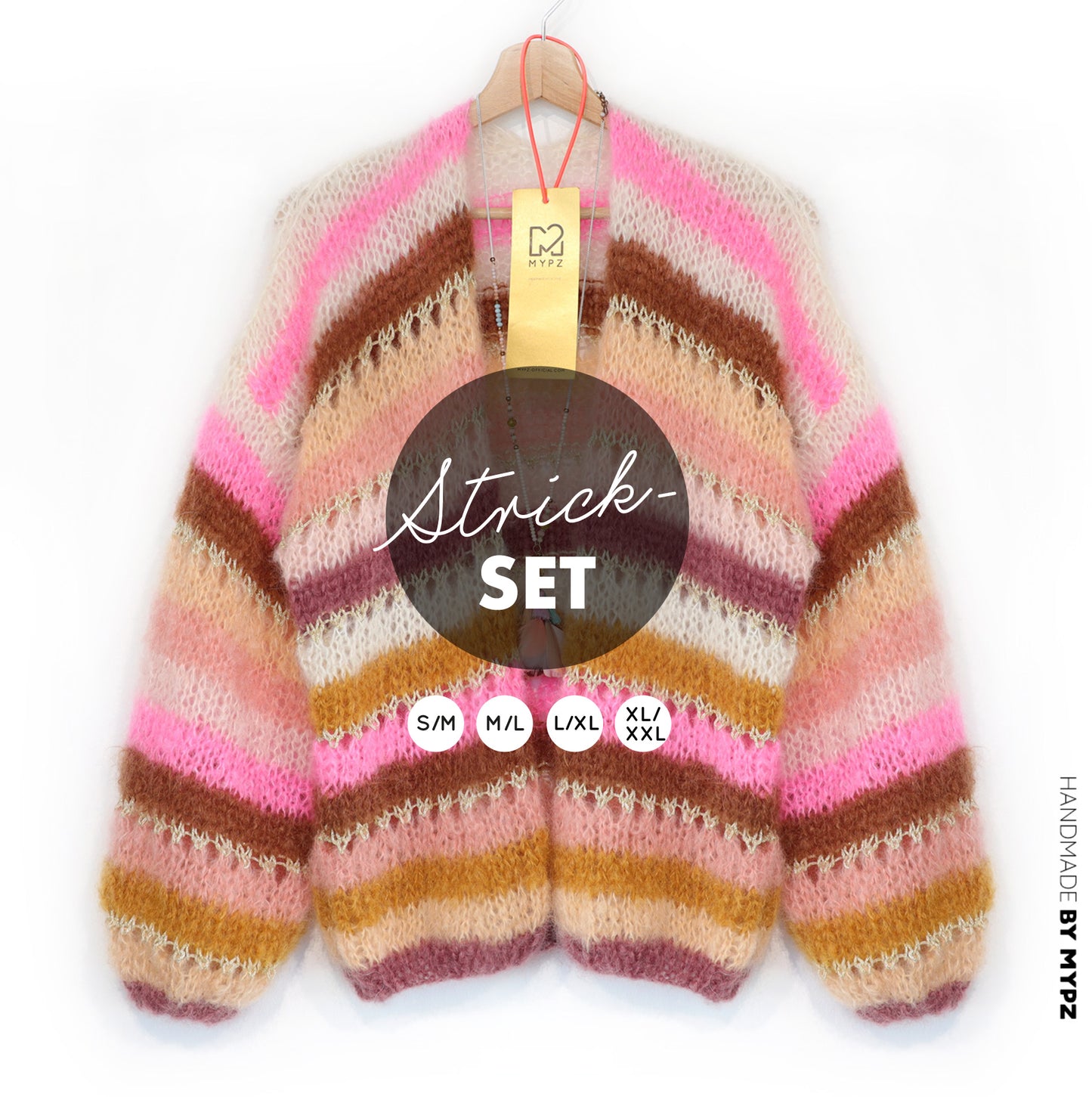 Breipakket – MYPZ Light Mohair Vest Caramel No10 (ENG-NL-DE)