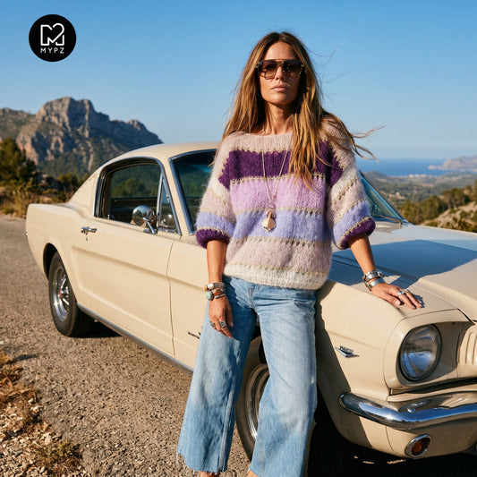 Breipatroon - MYPZ Basic Light Mohair Top Paars nr. 10 (ENG-DE-NL-ES-FR-IT-DA-SV-NO)