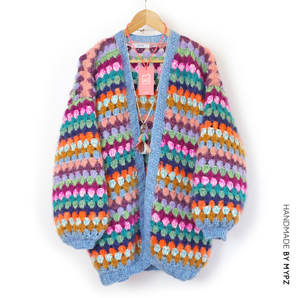 Haakpakket - MYPZ Mohair Granny stripes vest Belly (ENG-NL)