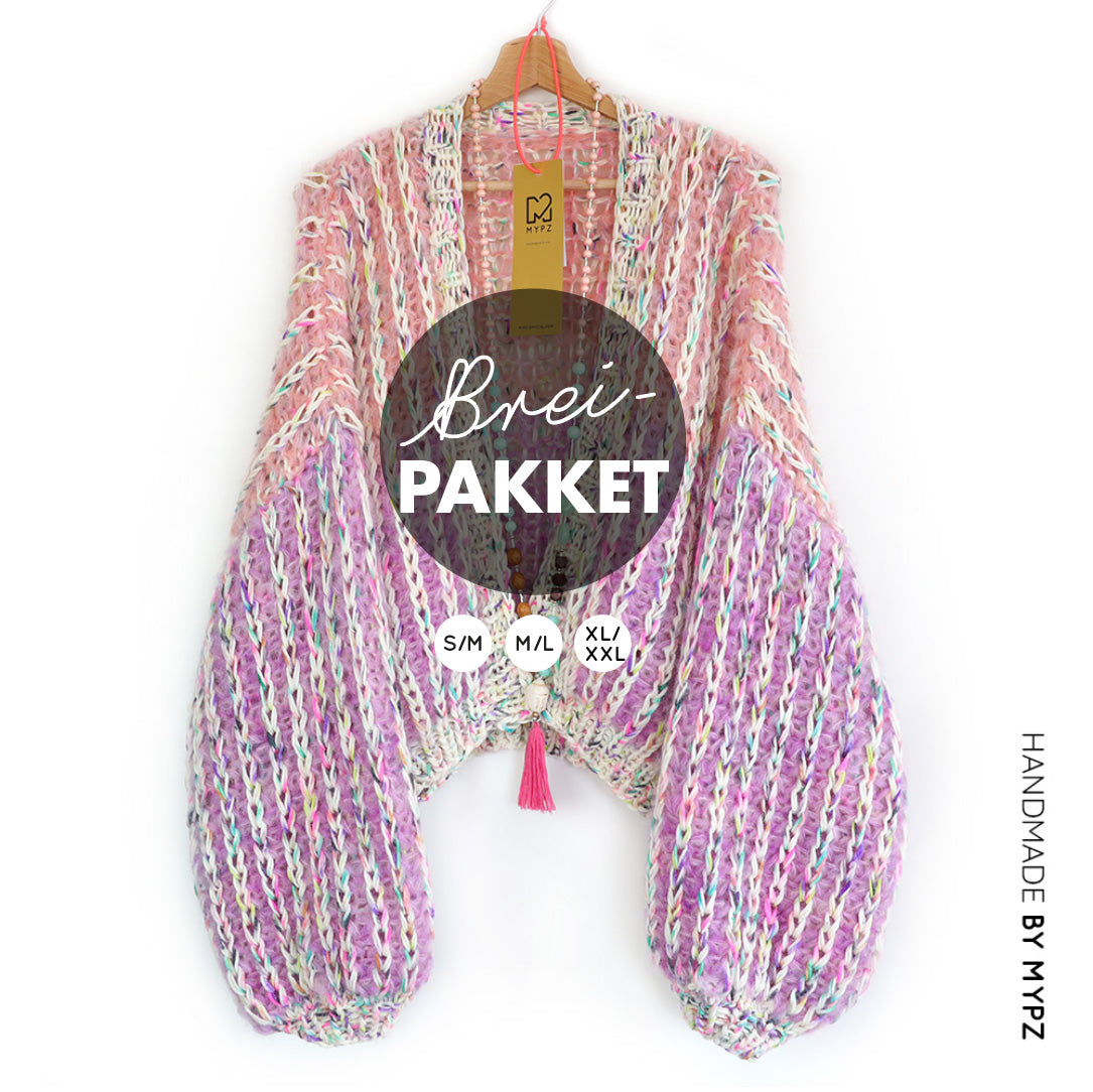 Breipakket – MYPZ kort Chunky Mohair Rib Vest Blush No.12 (ENG-NL)