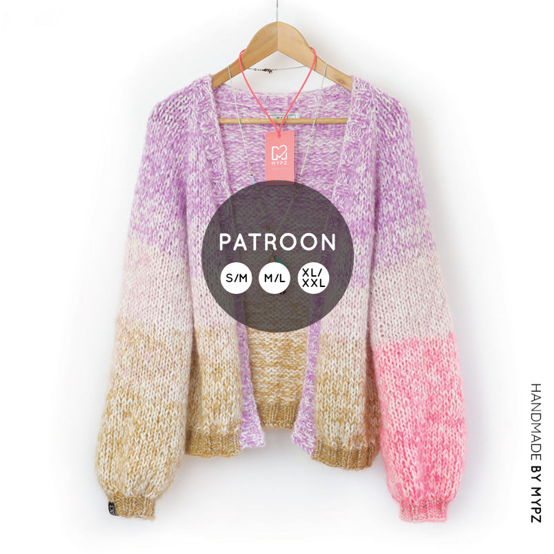 Knit pattern – MYPZ top-down cardigan Fleecy No.9 (ENG-NL)