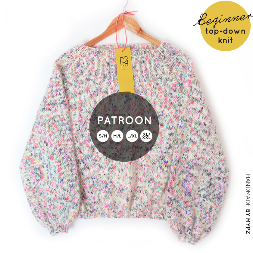 Breipatroon – MYPZ top-down trui Fusion No6 - Beginner (ENG-NL)