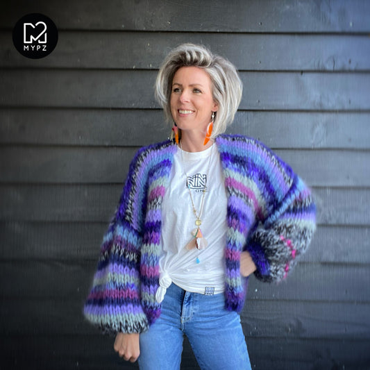 Breipakket – MYPZ Kort Chunky Mohair vest RAW Blue No.15 (ENG-NL)