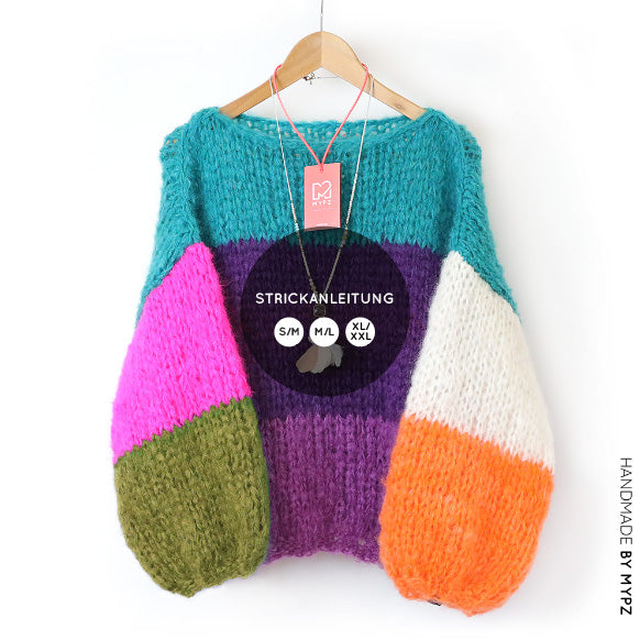 Motif de tricot – Pull basique en mohair épais MYPZ Mila No15 (ENG-NL-DE-FR-ES)