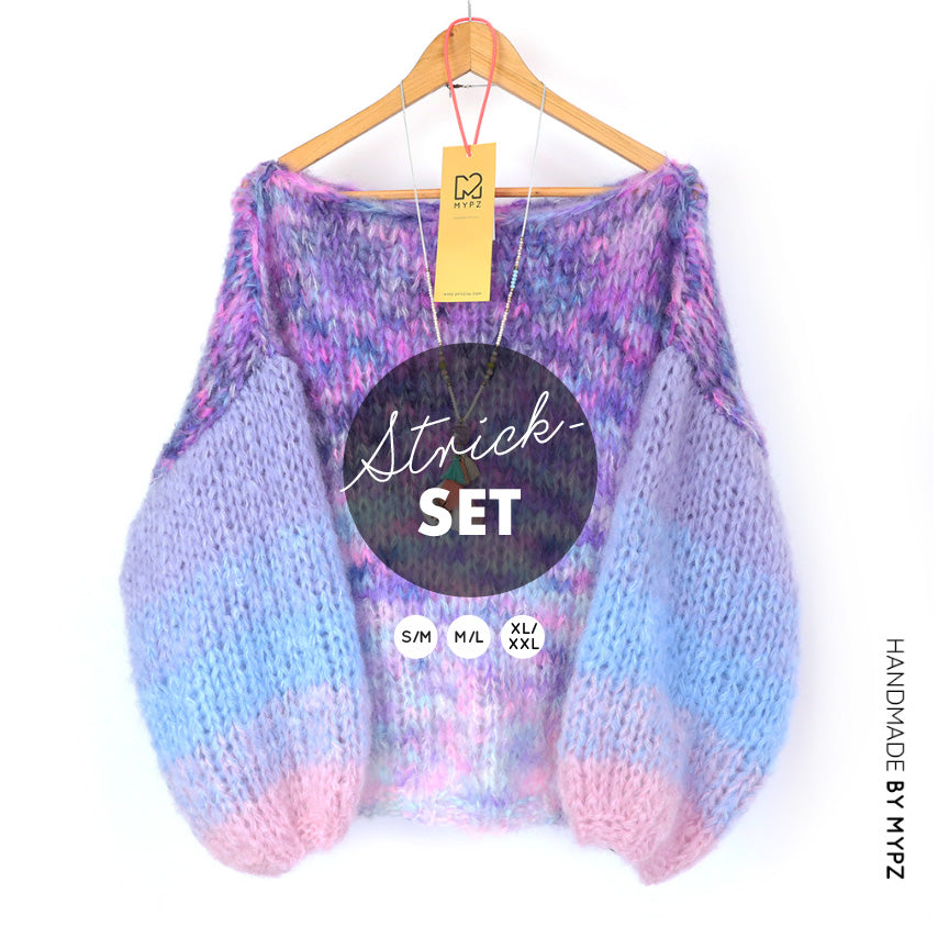 Knitting Kit – MYPZ Basic Chunky Pullover Heliotrope No15 (ENG-NL-DE)