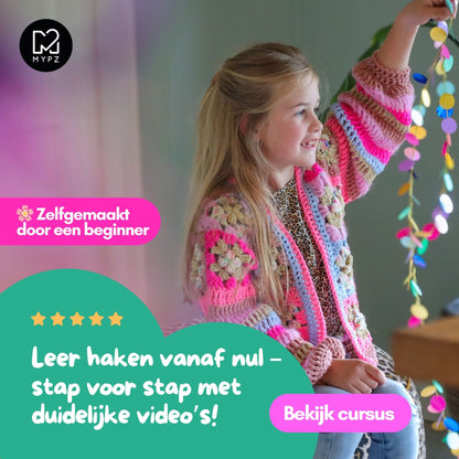 Online haakcursus: Haak een kids flowergranny vestje voor beginners