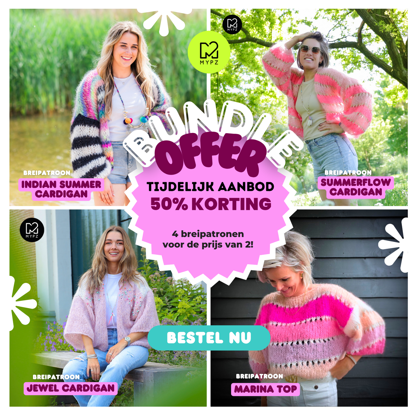 Knit Pattern Bundle – Colourful Summer Edition (ENG-NL-DE)