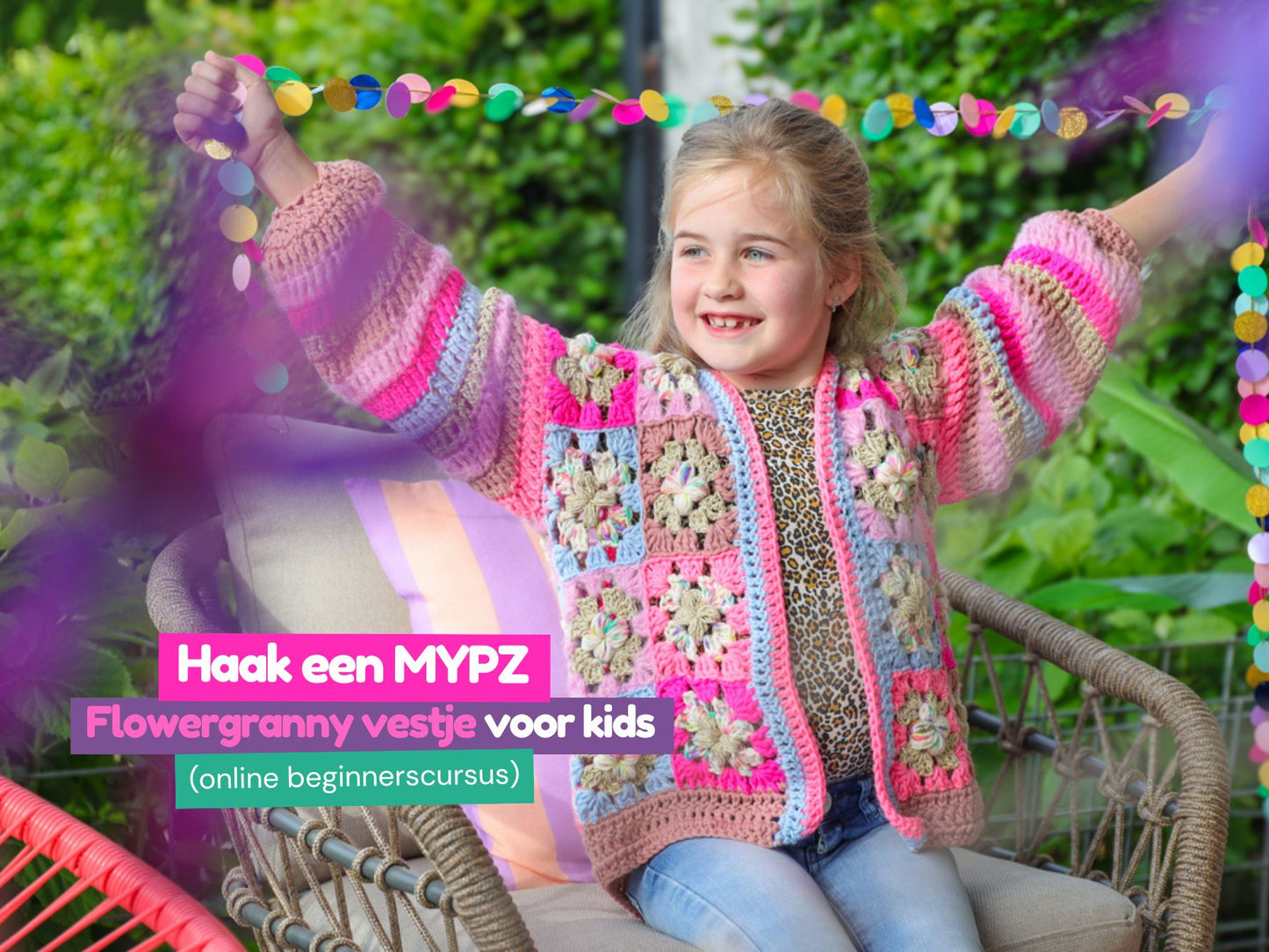 Online haakcursus: Haak een kids flowergranny vestje voor beginners