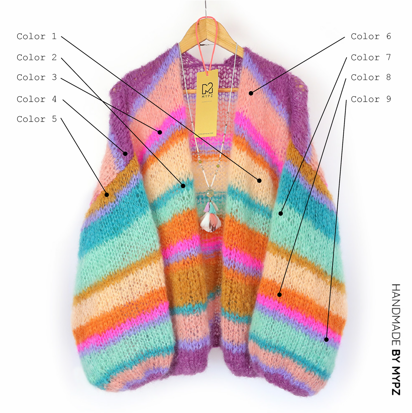 Ontwerp je eigen kit – MYPZ Basic Light Mohair vest Crystal No10 (ENG-NL-DE)