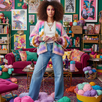 Haakpatroon - MYPZ Chunky Mohair cardigan Sunset Glow (ENG-NL-DE)