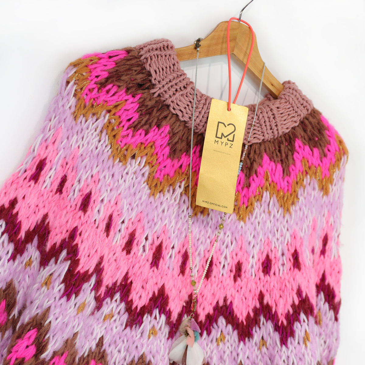 Breipatroon – MYPZ Chunky Topdown Alpaca-trui Framboos nr. 12 (ENG-DE-NL-ES-FR-IT-DA-SV-NO)