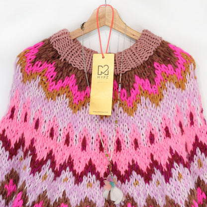Breipatroon – MYPZ Chunky Topdown Alpaca-trui Framboos nr. 12 (ENG-DE-NL-ES-FR-IT-DA-SV-NO)