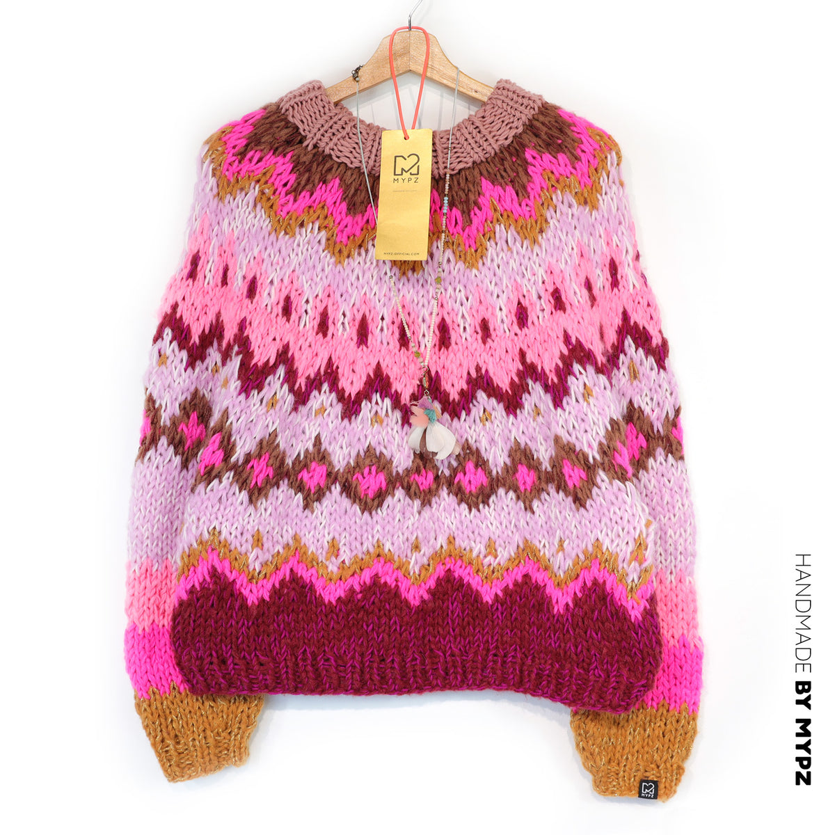 MYPZ Alpaca Topdown-frambozenpullover