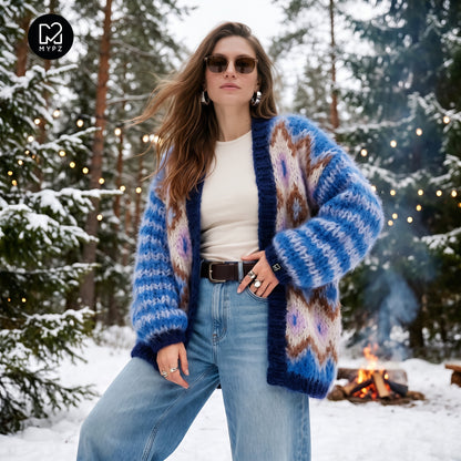 Breipatroon – Chunky Mohair-vest Alpine Breeze nr.12 (ENG-DE-NL-ES-FR-IT-DA-SV-NO)