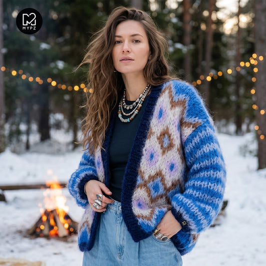 Breipakket – Chunky Mohair-vest Alpine Breeze nr.12 (ENG-DE-NL-ES-FR-IT-DA-SV-NO)