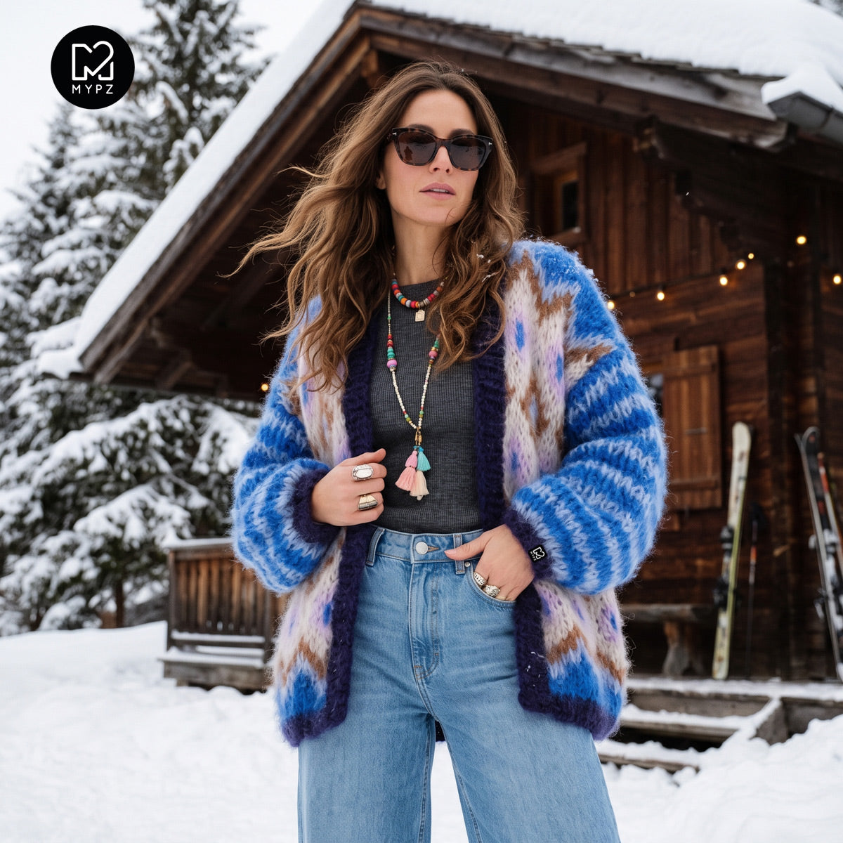 Breipatroon – Chunky Mohair-vest Alpine Breeze nr.12 (ENG-DE-NL-ES-FR-IT-DA-SV-NO)
