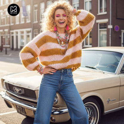 Breipatroon – MYPZ basic BIG chunky mohair trui Apache voor beginners No15 (ENG-NL-FR-ES)