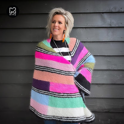 Knitting pattern - Big Cosy Cuddle Mohair Shawl No6 (ENG-NL)