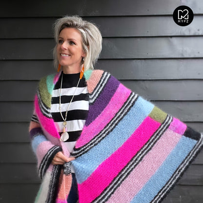 Knitting pattern - Big Cosy Cuddle Mohair Shawl No6 (ENG-NL)