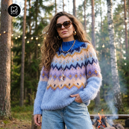 Knitting Kit – MYPZ Chunky Topdown Mohair Pullover Blueberry No.12 (ENG-DE-NL-ES-FR-IT-DA-SV-NO)