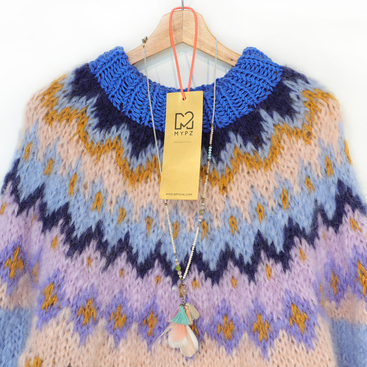 Knitting Kit – MYPZ Chunky Topdown Mohair Pullover Blueberry No.12 (ENG-DE-NL-ES-FR-IT-DA-SV-NO)